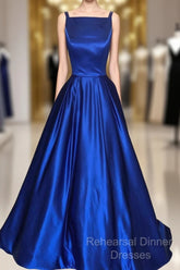 Royal Blue Semi Formal Prom Dress, Pageant Dress, Evening Dress, Graduation School Party Gown